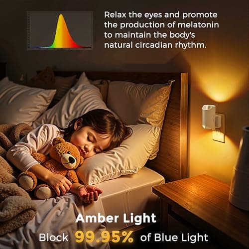 L LOHAS LED Night Lights Plug into Wall, Dimmable Night Light 0-100LM, Dusk to Dawn Sensor, Soft White 2000K, Plug in Nightlights for Hallway Bedroom Stairway, 2 Pack - Thumbnail 3
