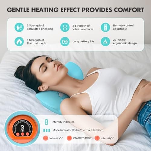 Smedz Neck Massager 2026 New Upgrade 3 in 1 Portable Massager with Heat &Comfortable Stretching–Adjustable Intensity for Neck & Shoulder Relaxation at Home, Office - Thumbnail 5