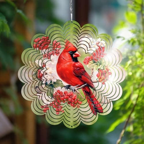 Cardinal Gifts for Mom, Moms Wind Spinners, Mother's Day Best Gift for Mom, Mother Birthday Gift from Daughter Son, Love Reminder Gifts for Mother's Day, Garden Decor Gifts for Outside, Patio, 12in - Image 1