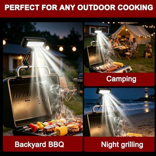 Grill Light Rechargeable for Blackstone & Weber, 400LM LED Grill Handle Light, Auto On/Off Sensor, USB-C Rechargeable, 360° Adjustable, Waterproof Outdoor BBQ Grill Accessories Gift for Men Dad - Thumbnail 6