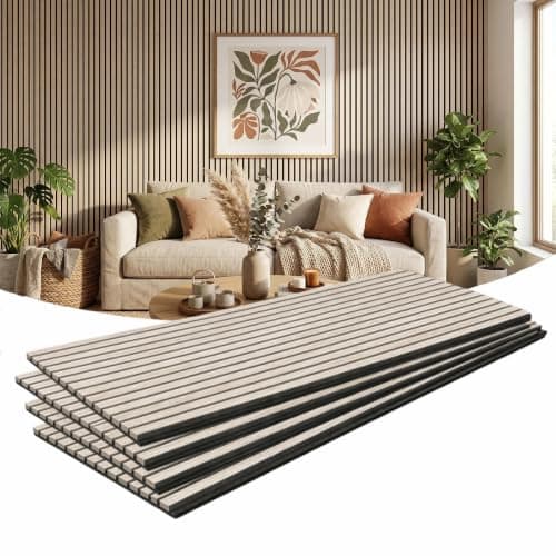 4 Packs Acoustic Wall Panel, 47.2"x23.6" Wood Slat SoundProof Panels, Sound Absorbing Panel for Office,Home Theater,Studio, Wall, Oak - Image 1