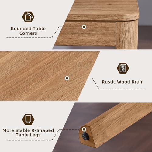 Joaxswe Farmhouse Nesting Tables Set of 3, Brown - Thumbnail 4