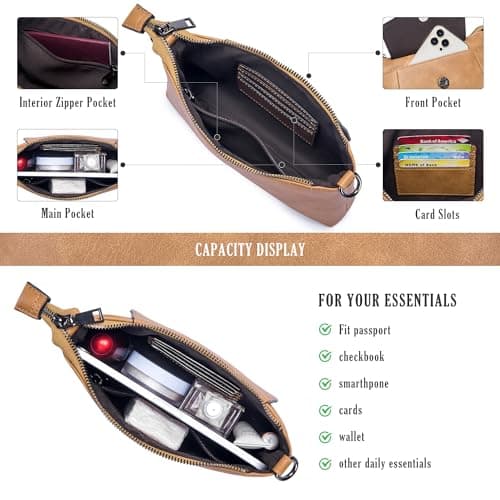 Switrock Small Crossbody Bags for Women, Cell Phone Bag Mini Over Wristlets Handbag Wallet Purse with Card Slots - Thumbnail 4