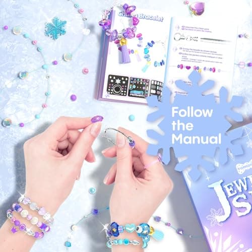 Tomons Gifts for Girls Ages 6-12, Kids Jewelry Making Kit for Girls, Crafts Birthday for 6 7 8 10 11 12 Year Old Girl - Thumbnail 5