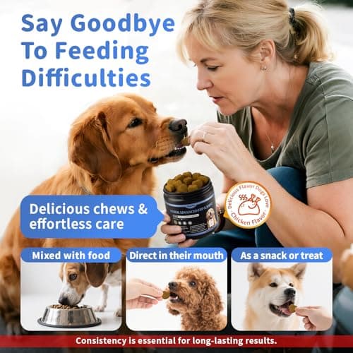 POPPAW Senior Advanced Joint Supplement for Dogs – 17-in-1 Glucosamine for Dogs with Chondroitin – Hip & Joint Pain Relief Pills – Mobility Support Chews – Large & Small Breeds - Chicken Flavor – 90Ct - Thumbnail 6