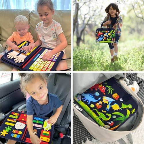 LearnToy Montessori Busy Board for Boys 3 4 5 Year - Thumbnail 5