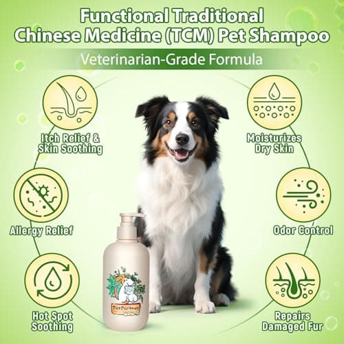 Cat and Dog Shampoo Conditioner, Hypoallergenic Medicated Puppy Shampoo，Veterinary Formula Dog Shampoo for Allergies and itching，Itchy Skin Relief for Smelly Dogs, Natural Sensitive Skin Care - Thumbnail 2