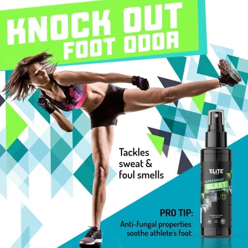 Elite Sportz Shoe Deodorizer (800+ Sprays) - Foot Spray and Shoe Odor Eliminator - No More Smelly Shoes or Stinky Feet with our Peppermint Shoe Freshener - Small Gift for Men & Women - Thumbnail 6