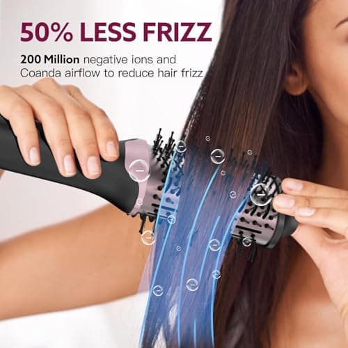 Blow Dryer Brush Hair Dryer | One-Step Hot Air Brush with Oval Volumizer High-Speed Hair Styler with Negative Ions for Drying & Smoothing & Volumizing for All Hair Types 110000 RPM - Thumbnail 3
