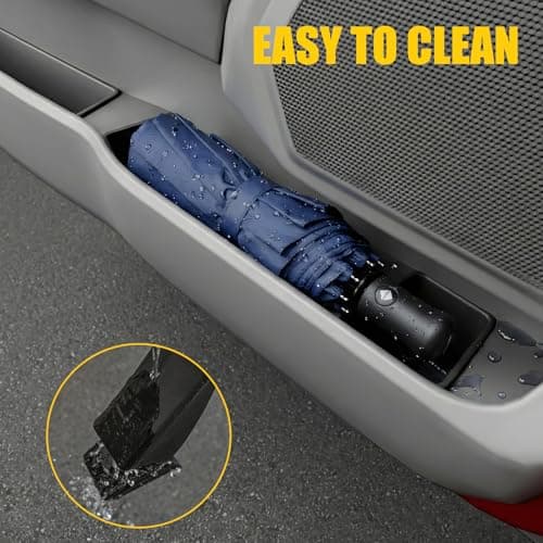 Maxzina Door Side Storage Tray Compatible with 2021-2026 Ford F150 2/4 Door TPE Front Doors Organizer Insert Box Truck Side Phone Pocket for 2025 F-150 Accessories (Front 4PCS) - Thumbnail 6