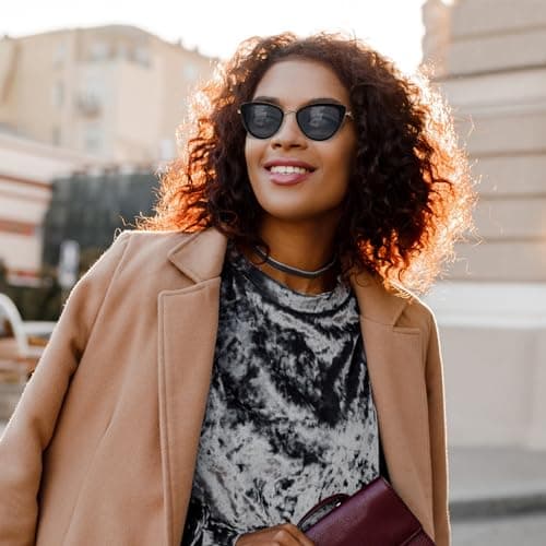 FAA'N Retro Big Frame Cat Eye Polarized Sunglasses Women with Spring Hinge(Black) - Thumbnail 5