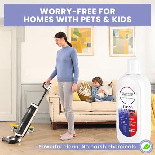 SAWENO Floor Cleaning Solution Compatible With Tineco/Roborock, Deep Cleans of Multiple Hard Floors for All Mopping Robot Vacuums and Cordless Wet Dry Vacuum Mop, Lavender Scent (2 Bottle / 35.2 OZ) - Thumbnail 3