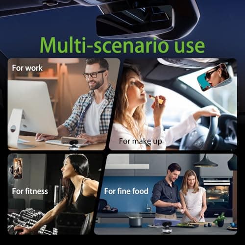 G VODA for Suction Phone Mount, 360° Electric Vacuum Magnetic Phone Holder,Only on Car/Gym/Mirror/Smooth Surface/Vlogging Travel,Content Creator Phone Holder Compatible with All Smartphones （Silver） - Thumbnail 5