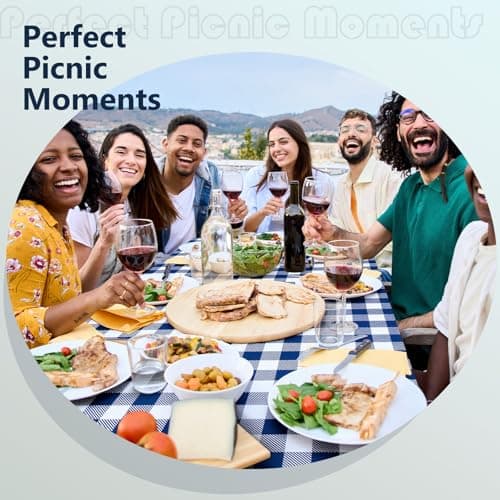 Loiyadn Picnic Table Cover with Bench Covers - Camping Essentials Camping Table Cover Waterproof Windproof with Elastic Edges & Drawstring Bag, Fitted Rectangle Tables and Seat Covers, 30x72 Inches - Thumbnail 5