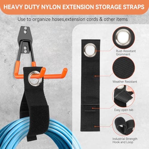 Shineeshi 22Pack Garage Hooks Heavy Duty Utility Steel Garage Storage Hook Organization Wall Mount Hooks for Hanging Bike, Ladder and Garden Tools - Thumbnail 5