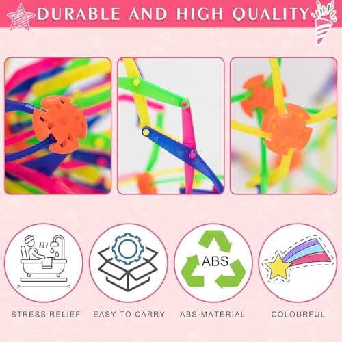 Kocasall Expanding Sphere - Anxiety Relief Sensory Ball for Kids & Adults - Expandable Breathing Magic Toy Suitable for Yoga, ADHD, Anxiety, Autistic (2Pcs 12.8IN) - Thumbnail 3