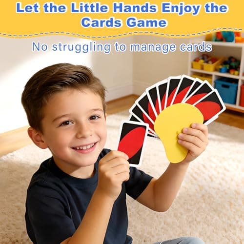 Tenyond Playing Card Holders for Little Hands Playing at Game Nights,Handheld Cards Game Accessory for Ages 3 and Up, for Poker and Cards Games, 4 Pack (2 Blue + 2 Yellow) - Thumbnail 2
