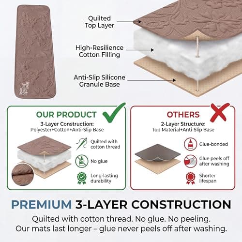 Ultra-Soft Knee-Friendly Stair Treads, 15-Pack - Plush Carpet Mats with Non-Slip Backing for Hardwood Steps, Machine Washable - Safe for Kids, Pets & Elderly (Brown, 8”x30”) - Thumbnail 4