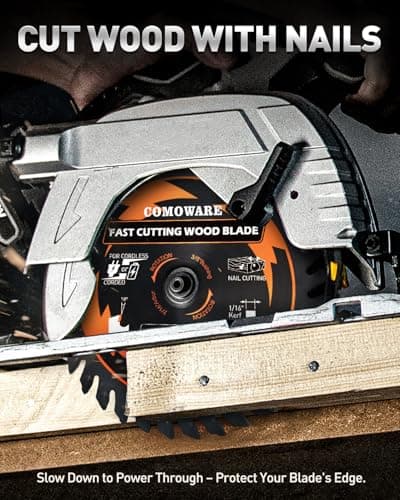 COMOWARE 3 Inch Circular Saw Blade 3 PCS, 36T ATB Circular Saw Blade, 7/16" Arbor 3/8“ Bushing, TCT Carbide-Tipped, Teflon Anti-Stick, Miter Saws Blades for Wood, Laminate, Plywood & Hardwoods - Thumbnail 3
