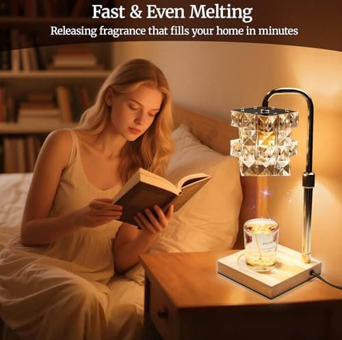 Alpharan Candle Warmer Lamp with Timer - Electric Wax Warmer for Home Desk Decor, Birthday Gifts for Women Mom Men, House Warming Gifts New Home Kitchen Office Dorm - Thumbnail 2