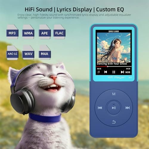 CONODO MP3 Player with Bluetooth 5.3, 1.8" Screen, Color-Block Music Player - Thumbnail 3