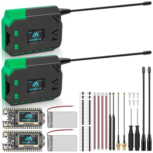 ESP32 LoRa V4 Development Board with Battery & Case Set for Meshtastic 2pcs - Image 1