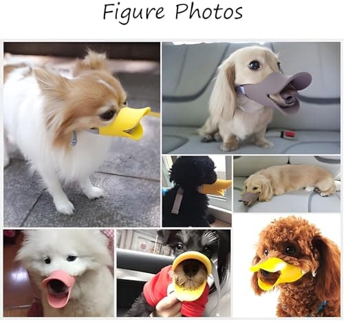 Anti Bite Duck Mouth Shape Dog Mouth Covers Anti-Called Muzzle Masks Pet Mouth Set Bite-Proof Silicone Material (Pink, S) - Thumbnail 3