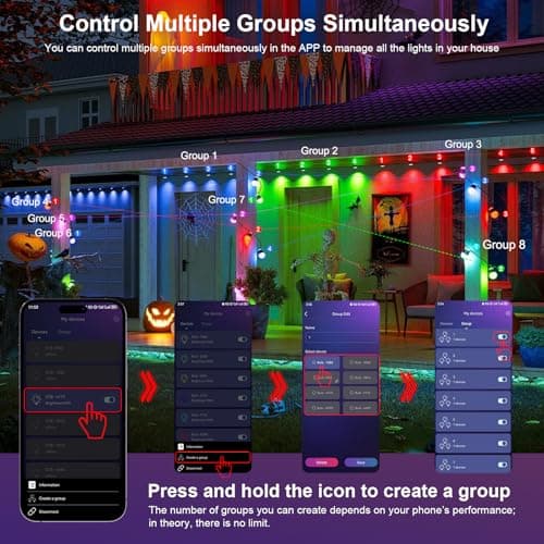 FRIDEKO HOME Smart Light Bulbs - Led Dimmible Color Changing Light Bulb for Home Works with Bluetooth Music Sync - A19 RGB Lightbulb for E26 Base with APP Control & Timer (2 Pack) - Thumbnail 6