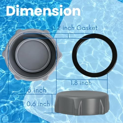 telehybrid Pool Drain Cap Replacement for Coleman Above Ground Pools, 2 Pack Heavy Duty Drain Valve Caps Replace Part P01006 P01010 P6D1158 P6H1158ASS16 - Thumbnail 6