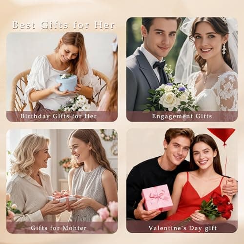 Fimewon Silver Rings for Women Non Tarnish Dainty 2CT Marquise Ring Birthday Gifts for Mom Size 9 - Thumbnail 6