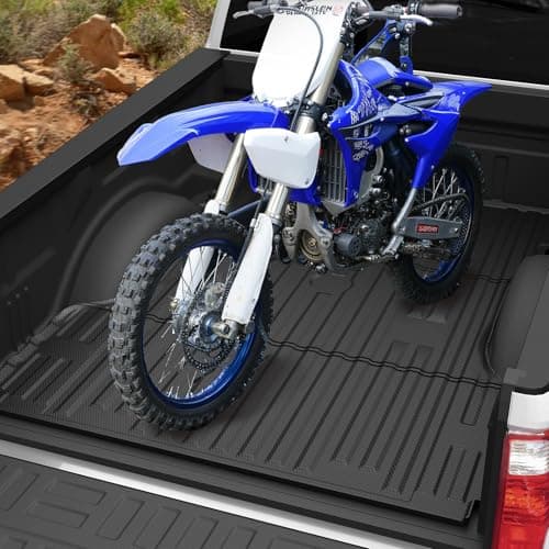 Lumway Truck Bed Mat for Ford F250 F350 F450 Super Duty 1999-2016 (NOT for Drop-in), All Weather Truck Bed Liner for F-250 F-350 F-450 Accessories, 6.8FT 81.9'' TPE Heavy Duty Cargo Liner Truck Mat - Thumbnail 6