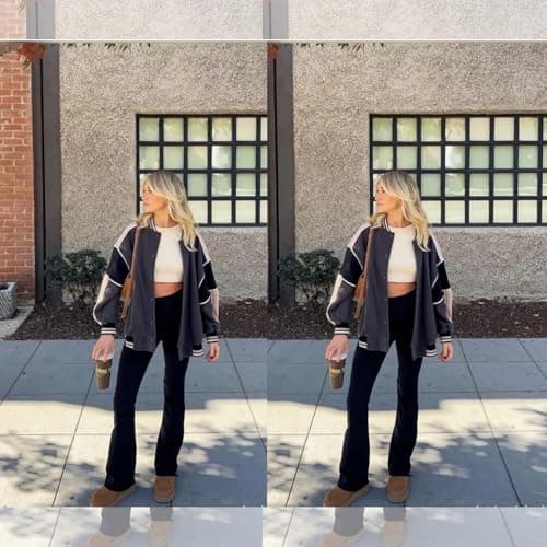 Ipletix Flare Leggings for Women-Bootcut Yoga Pants for Women High Waisted Flared Leggings Dress Pants Black - Thumbnail 3