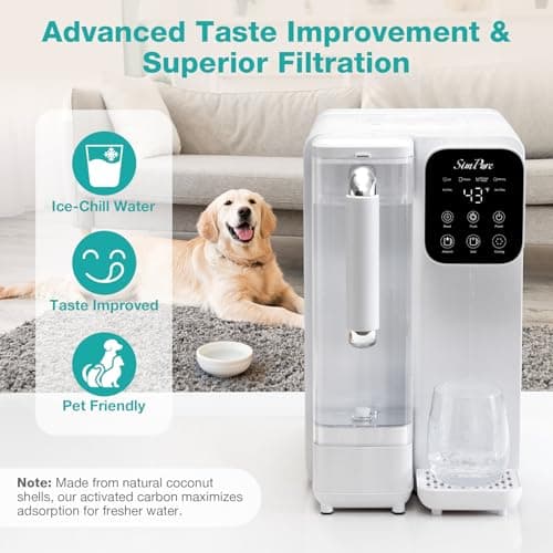 SimPure Y11C UV Cold Reverse Osmosis Water Filter Countertop, 6-Stage RO Water Filtration System, Water Purifier with Portable Water Pitcher, Temperature Adjustable 43-59°F, No Installation - Thumbnail 2
