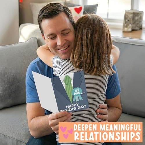 Hadley Designs Happy Father's Day Card from Son or Daughter - Fathers Day Cards from Kids, Fathers Day Card for Son Husband Brother Uncle Son-in-law or Father-in Law - Thumbnail 4