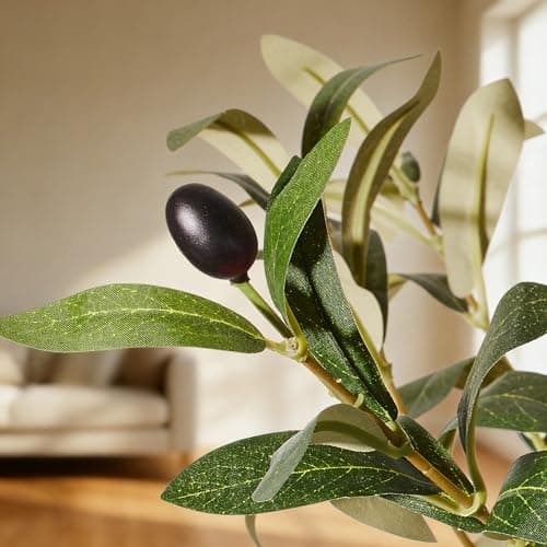 PUFFORO Artificial Olive Tree, 6FT Faux Olive Trees with Lifelike Olive Branches and Fruits, Fake Floor Plants with Pot for Indoor Home Office Living Room Outdoor Decor - Thumbnail 4