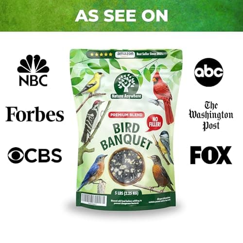 Nature Anywhere Bird Seed Bird Banquet Bird Seed for Outside Feeders, Wild Bird Seed, Bird Food, No Fillers, Made in USA, Wild Bird Food Blend - Thumbnail 4