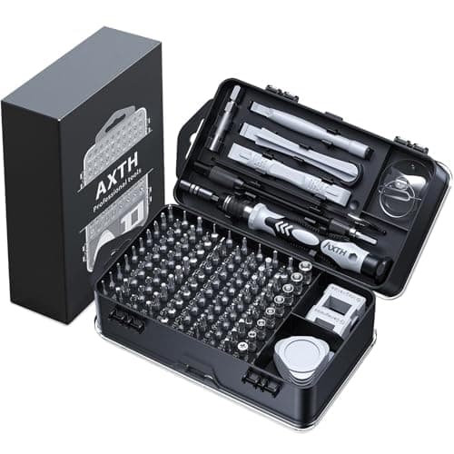AXTH 115-in-1 Precision Screwdriver Set, [Super Durable] Mini Professional Magnetic Repair Tool Kit, Small Screwdriver for Phone, Computer, Watch, Laptop, Macbook, Eyeglass, Electronic - Image 1