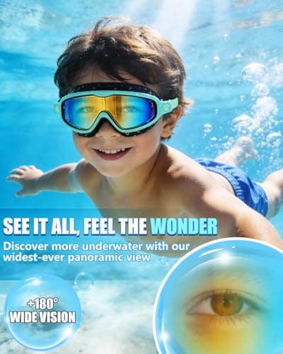 Aegend Swim Goggles for Kids Youth 3-14 – 2 Pack Wide Frame Anti-Fog Anti-UV Clear Vision Swimming Goggles for Beginners, Swimmers – Ideal for Pool, Beach, Swim Lessons, Summer Vacation - Thumbnail 3
