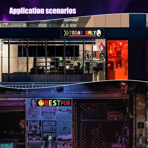 Large Programmable P5 Resolution LED Sign, Indoor Window LED Signs, Bluetooth App, for Business Bars Gaming Rooms Restaurants Festivals - Thumbnail 2