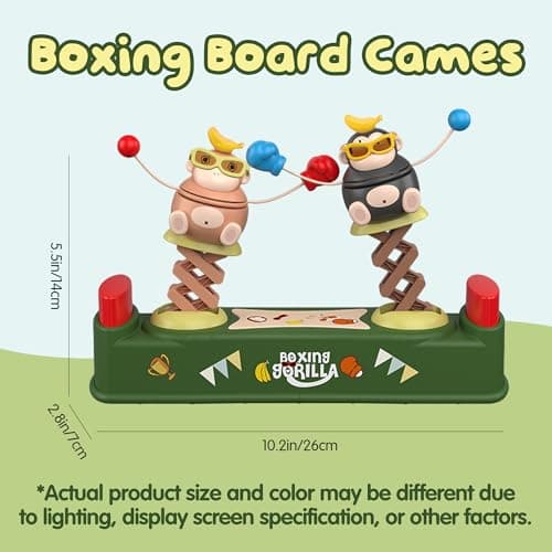 BDuck Board Games, Toddler Game Boxing Gorilla Punching Kids Toys, Educational Toys Preschool Games for Kids 4-6, Family Game 2 Players Children Aged 4 and Up - Thumbnail 3