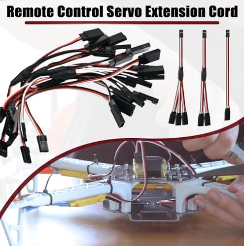 9PCS Universal RC Y Harness Connector 3 Pin Plug Splitters Servo Extension - 15cm Mixed Styles Male to Female Servo Extension Cord Wire Cable Compatible with Jst Jr Futaba Rc Car or Airplanes - Thumbnail 6