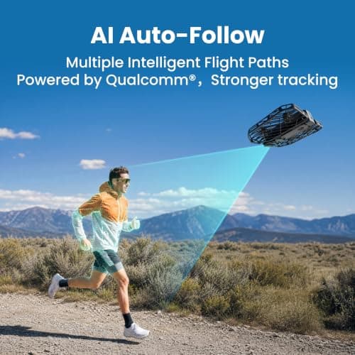 HOVERAir X1 PRO 4K Drone with Camera, Foldable Action Flying Camera with 42 KM/H Follow Speed, 15+ Fully Automatic Flight Modes, Fly Anywhere with OmniTerrain, SmoothCapture 2.0(Fly Joy Combo) - Thumbnail 5