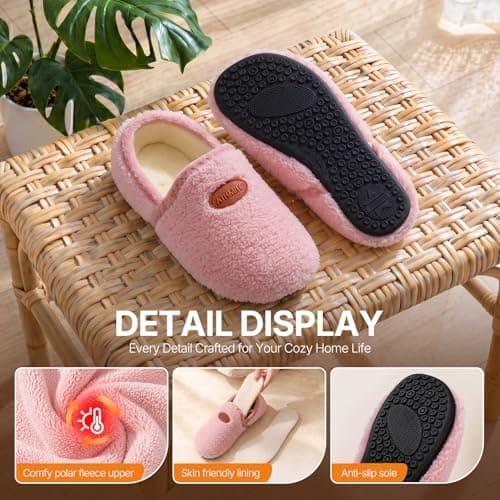 ATHMILE Mens Womens House Slippers Soft Slip-on Slipper Socks Non-Slip Indoor Outdoor House Shoes for Home Bedroom Travel Gifts for Women Men - Thumbnail 4