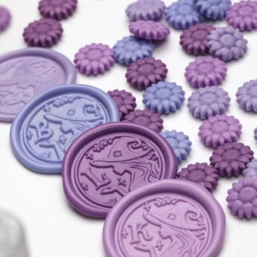 YOLAKIS Alphabet F Wax Seal Stamp Kit Magical Girl Style Initial Letter F Wax Stamp Brass Head Ideal for Decorating Christmas Cards Envelopes Gift Wraps Wedding Invitations(Kit F) - Thumbnail 6