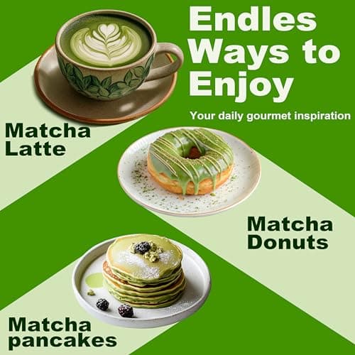 Organic Matcha Powder, 18 oz | Natural Drinks Pure Tea Powder | Organic Certification & Non-GMO | for Matcha Latte, Smoothies, Baking, and Beverage Preparation | Gluten-Free & Vegan - Thumbnail 6