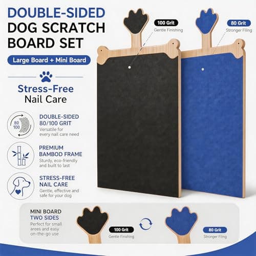 FL Falatier Dog Scratch Board Large Scratching Pad Multi-Functional Trimming Tool Alternative to Dog Nail Clippers and Pet Grinders Pet Nails Care for Dogs&Cats,Interactive Grooming Tool - Thumbnail 4