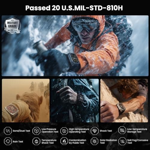 KOSPET Tank M4 Smart Watch for Men, Full Stainless Steel, GPS & Offline Maps,10ATM Waterproof 45m Freediving, 50-Day Battery, Bluetooth Calls, 24/7 Heart Monitor, for Android & iOS - Thumbnail 5
