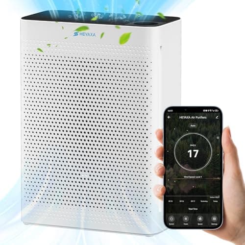 HEYAXA Air Purifiers for Home Large Room Up to 2000 Ft² with Air Quality Monitor, Filter Remind,21dB Sleep Mode, Wi-Fi and Timer, Washable Filters,Air Purifier for Pets/Dust/Smoke/Odor - Image 1