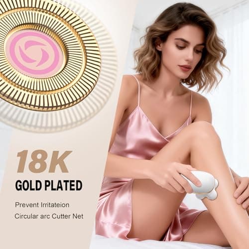 Electric Razors for Women, 18K Gold Plated Blade, for Sensitive Skin - Thumbnail 3