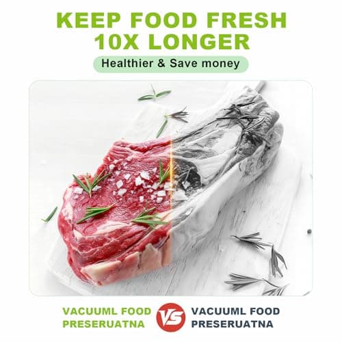 Updated Patented Food Preserver Vacuum Sealer Fully Automatic Heat Sealer Machine, Multi-Functional Food sealer Machine Food Bag Sealer with 20ft Bags 30 Vacuum Bags - Thumbnail 3